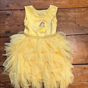Disney Belle Golden Yellow Tulle Dress - Size 4T